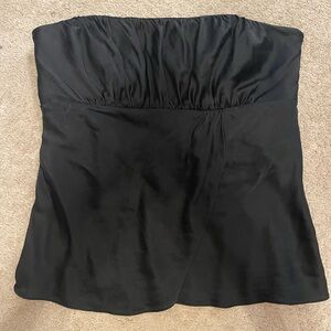Black strapless top loft size 12